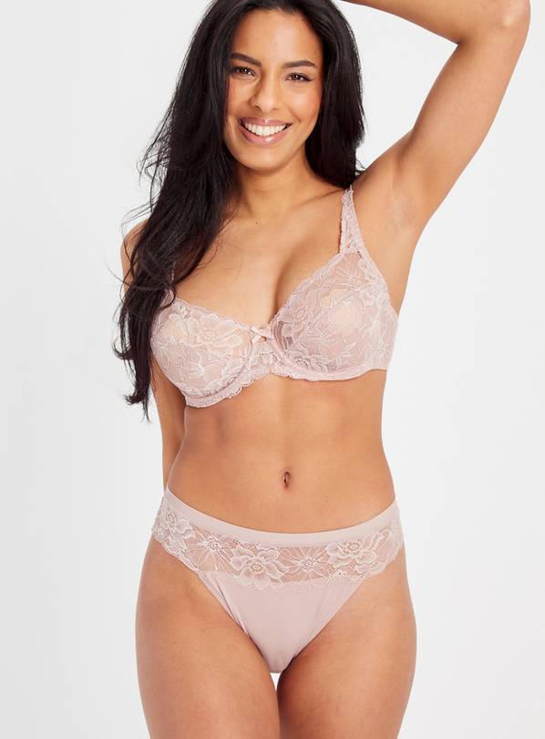 Mink Lace High Leg Knickers 14